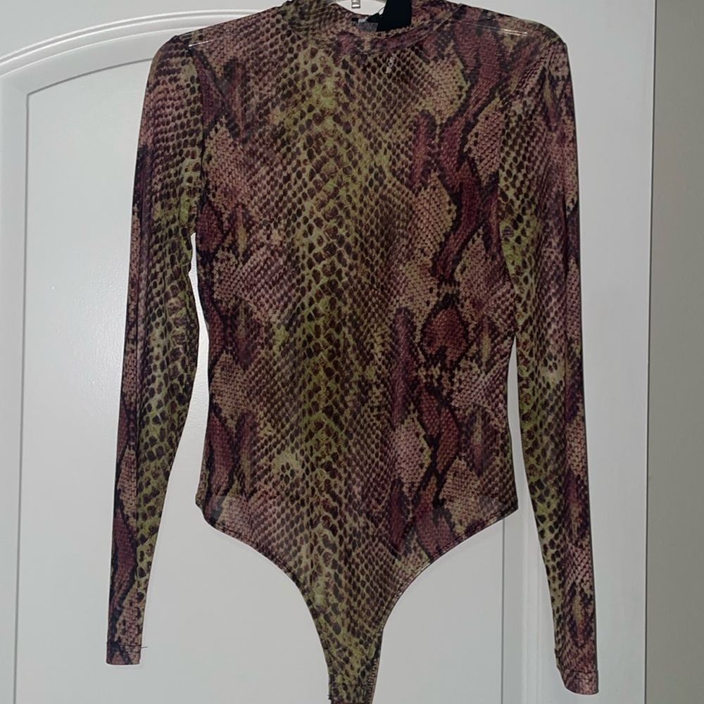 New Snakeprint Bodysuit Mesh